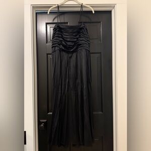 Elegant Black Thin Strap Dress